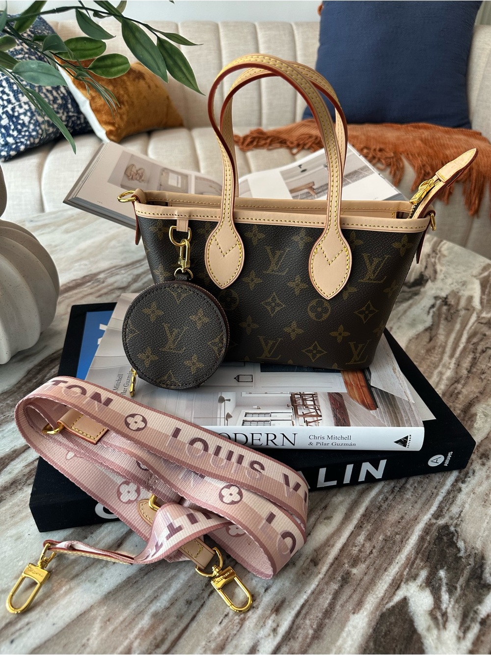 Louis Vuitton (not aut.hen.tic) mini tote crossover bag